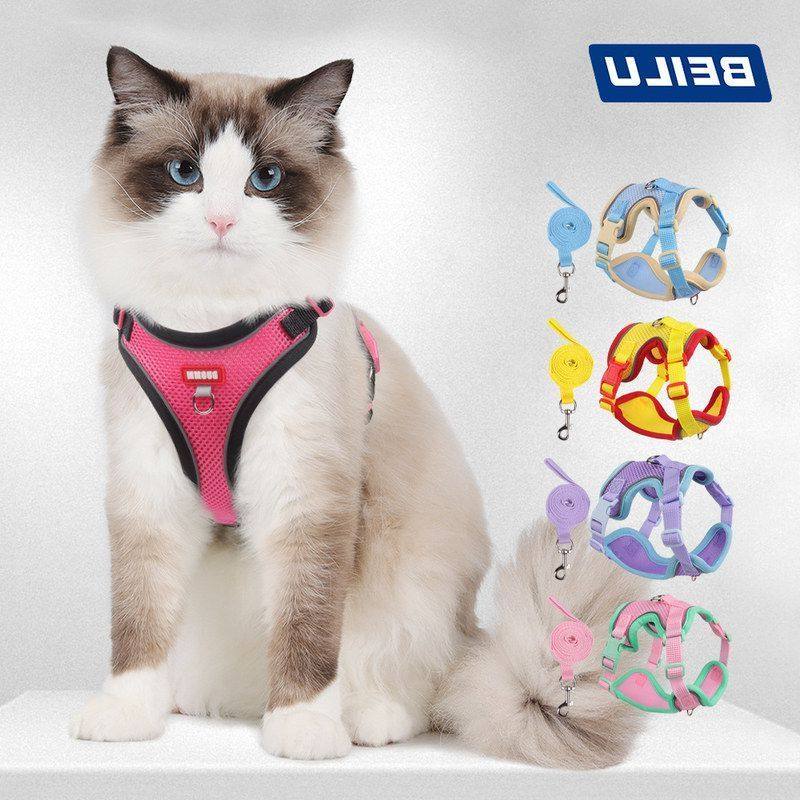 狗狗牵引绳背心式宠物胸背反光