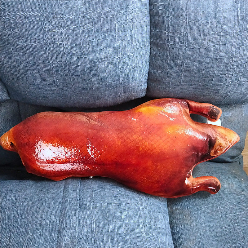 仿真红烧肉烤鸭龙虾抱枕创意食物3D印花烤鸡牛排毛绒玩具恶搞玩偶