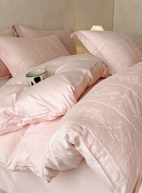 2026新款A版60S亮面提花B版13372全棉四件套