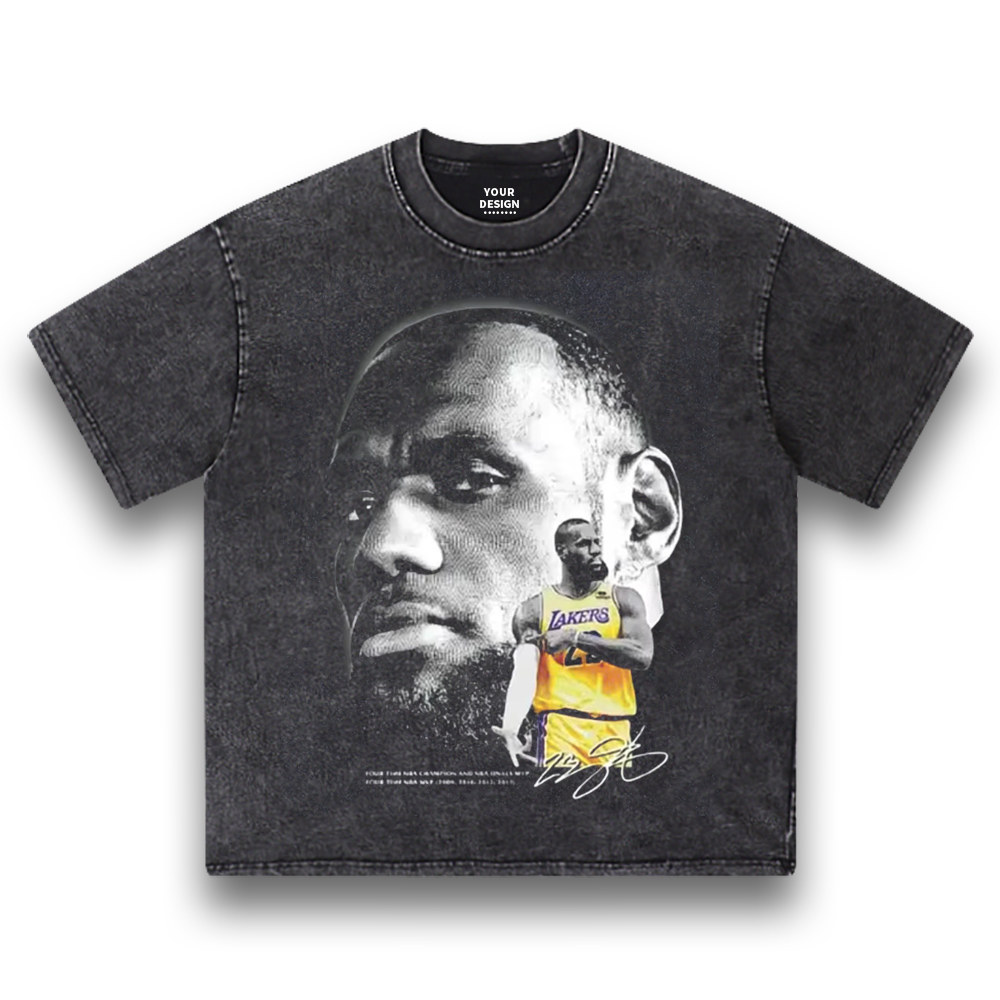 美式复古LeBron JameT恤印制