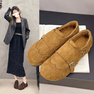 一脚蹬雪地靴棉鞋乐福鞋