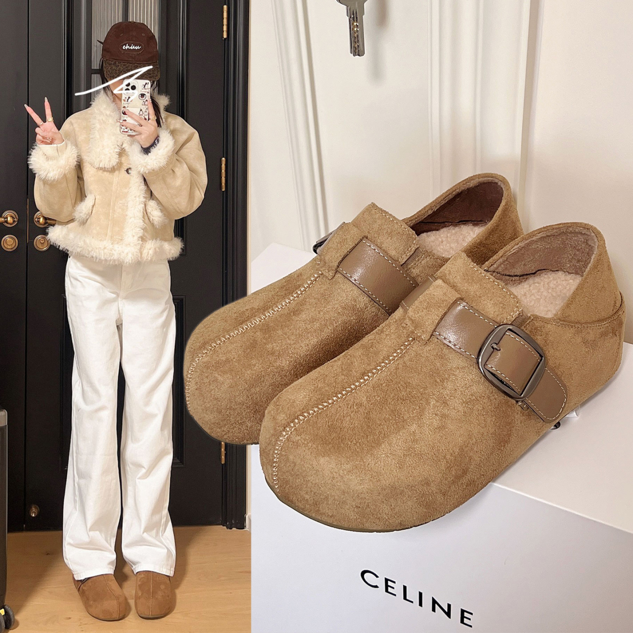 小个子厚底内增高全包勃肯鞋女