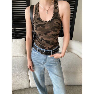 司南美式复古辣妹风腔调金属铆钉