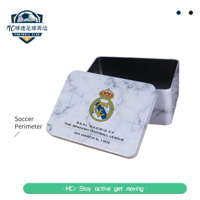 足球明星方形铁盒C罗梅西内马尔姆巴佩莱万哈兰德大礼盒收纳盒
