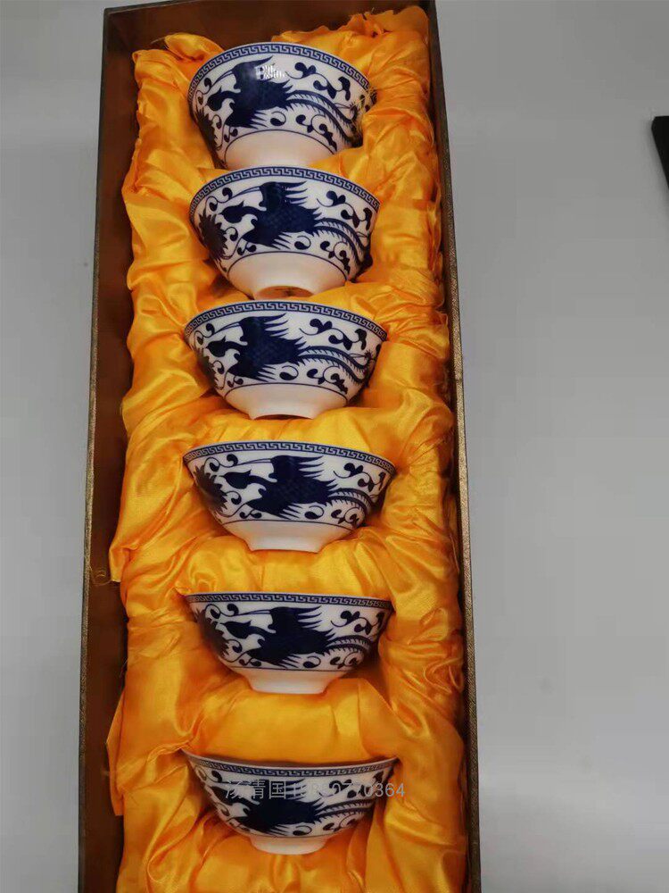 台湾建窑正品陶瓷凤凰礼盒装茶杯