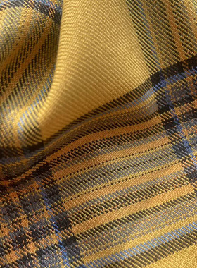 春秋梭织黄格高端面料