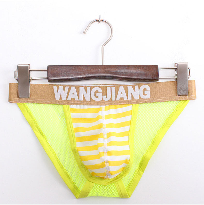 男士内裤 网眼透气高叉低腰三角裤 棉质条纹U凸低腰男式底裤TJ341,女士内衣/男士内衣/家居服,男三角内裤,淘宝优惠券,粉丝福利购,淘宝优惠卷