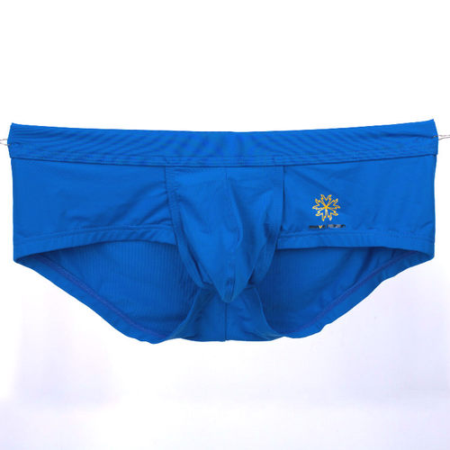 弹性锦纶丝印标低腰男士内裤凸内