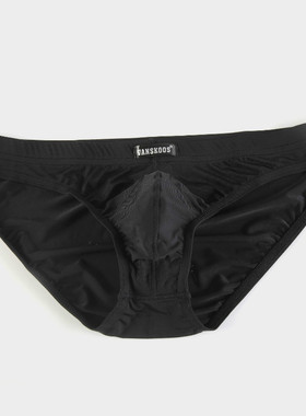 凡尚客男士内裤 弹性锦纶薄丝纯色内筋U凸性感低腰三角裤VS006SJ