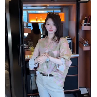 衬衫 100%苎麻印花长袖 ALL 上衣RSKZ1023 FOR