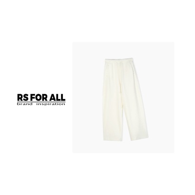 RS FOR ALL  莱赛尔桑蚕丝宽松直筒绵羊毛休闲裤RSHZ8672
