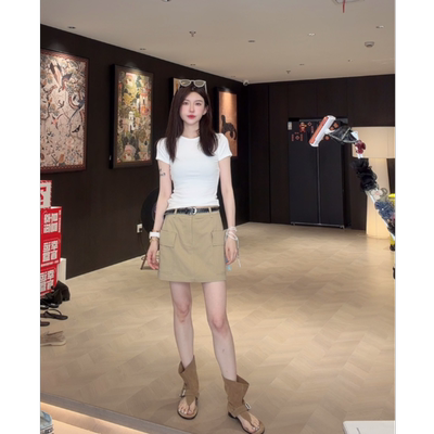 RS FOR ALL  莱赛尔基础款百搭工装A字半身裙RSLWN8969