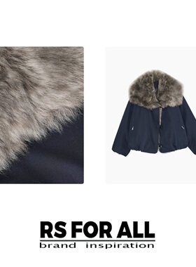 RS FOR ALL  90鹅绒牛角扣大毛领鹅绒服RSHH5912