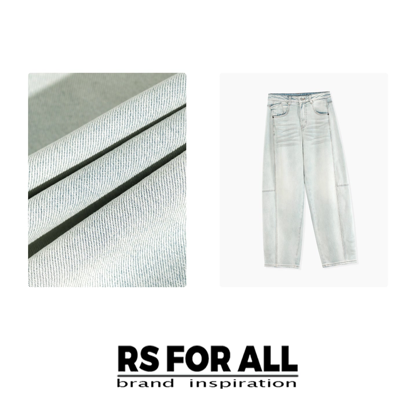 RS FOR ALL  复古高腰显瘦款莱卡牛仔裤RSLD6307