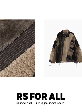 RS FOR ALL  90白鹅绒土耳其羊皮毛一体鹅绒服RSYJ2579-1