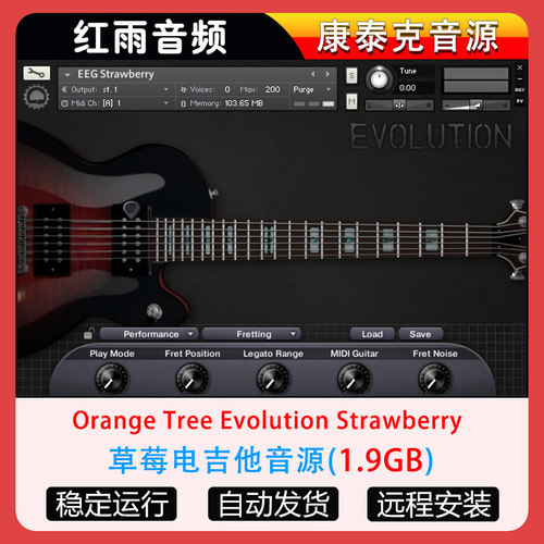 草莓电吉他音源 Orange Tree Samples Evolution Strawberry