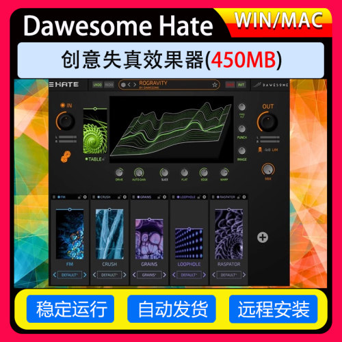 创意失真效果器-Tracktion Software Dawesome Hate WIN+MAC