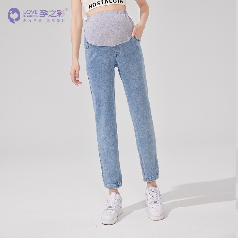 孕之彩春夏孕妇裤宽松有弹牛仔裤可调节高腰托腹长裤老爹裤锥形裤,孕妇装/孕产妇用品/营养,孕妇直筒裤,淘宝优惠券,粉丝福利购,淘宝优惠卷