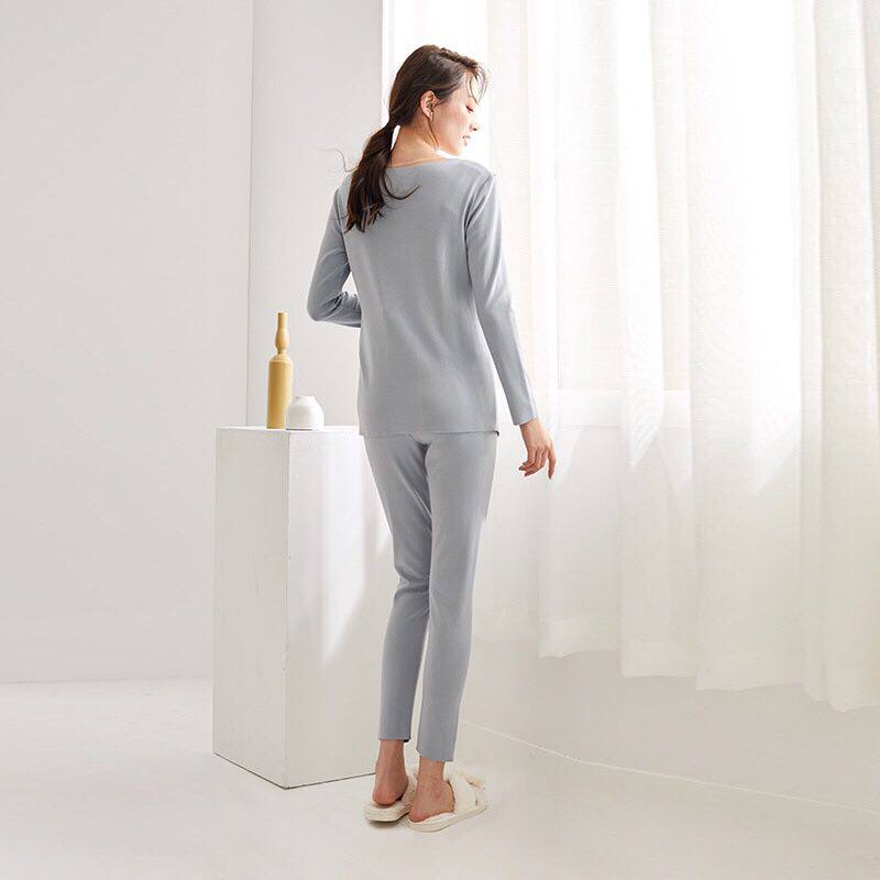 임신 색상 가을 옷 가을 바지 겨울 독일 벨벳 플러스 벨벳 두꺼운 슈퍼 탄성 출산 감금 옷 따뜻한 옷 세트 낮은 허리