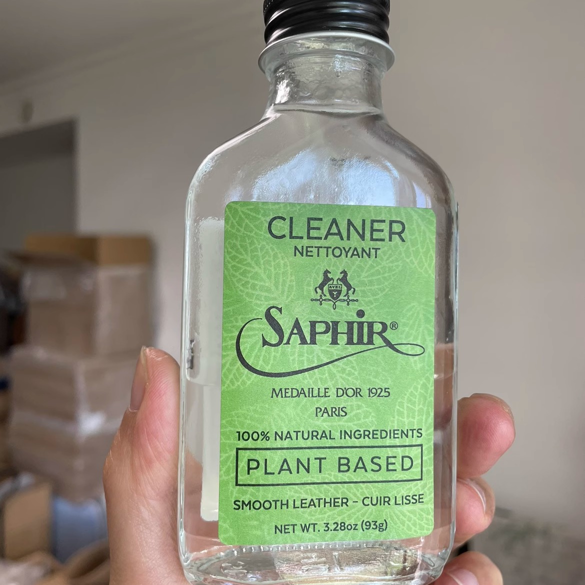 Saphir莎菲雅专业皮革清洁剂有机溶剂