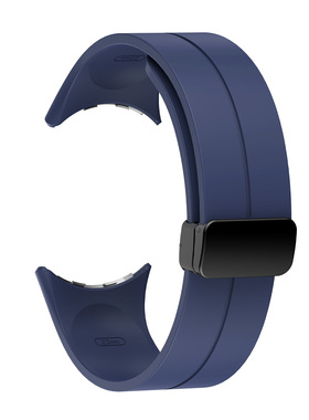 适用谷歌Pixel watch4手表带磁吸折叠扣Google23手表硅胶腕带41mm
