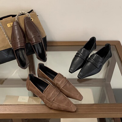 2026春英伦一脚蹬小皮鞋女单鞋