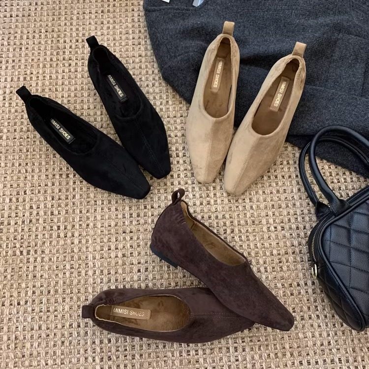 韩版方头乐福鞋女内增高百搭通勤一脚蹬懒人鞋麂绒真皮深口单鞋子,女鞋,深口单鞋,淘宝优惠券,粉丝福利购,淘宝优惠卷