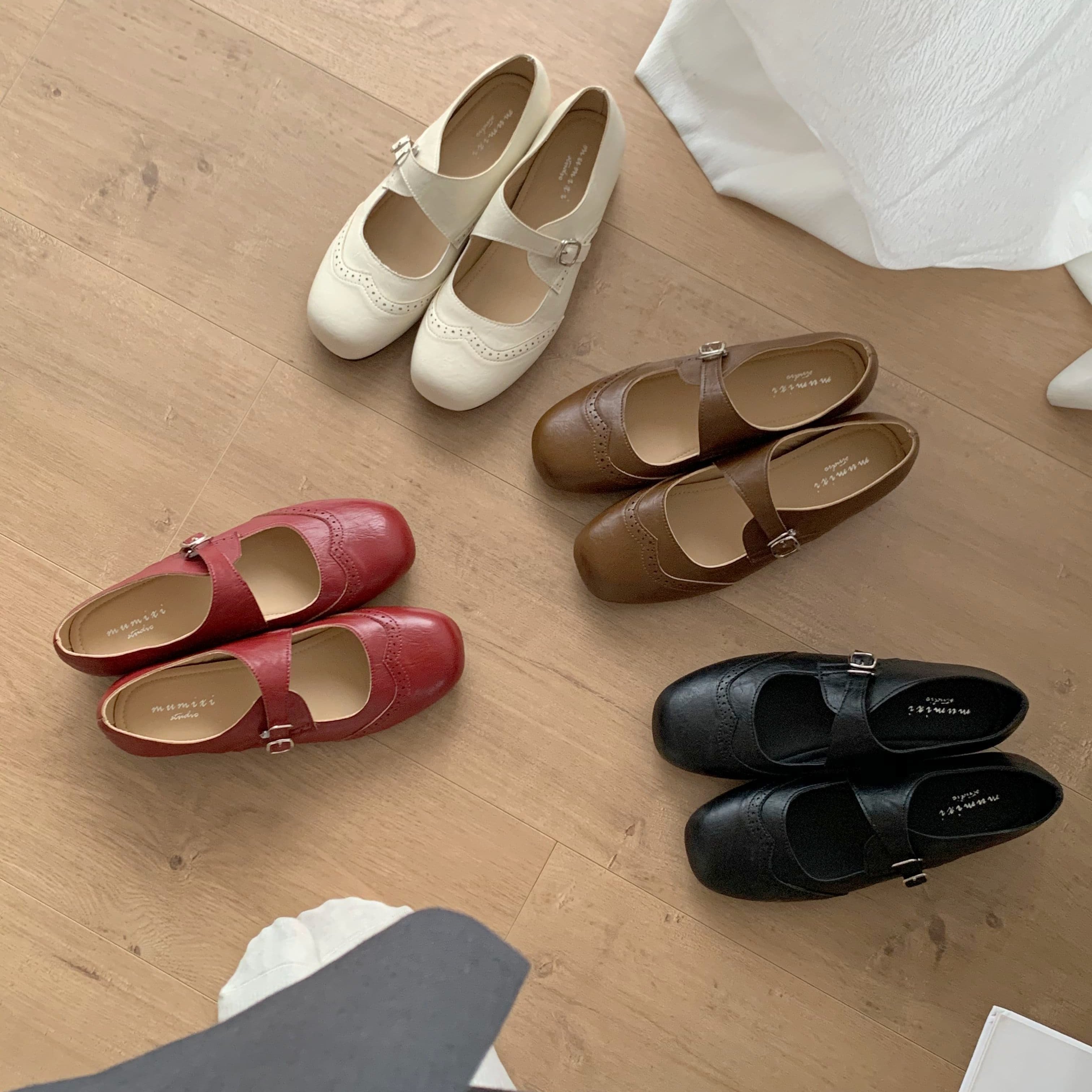 法式复古风一字扣带玛丽珍鞋女内增高浅口单鞋百搭通勤工作鞋真皮,女鞋,浅口单鞋,淘宝优惠券,粉丝福利购,淘宝优惠卷