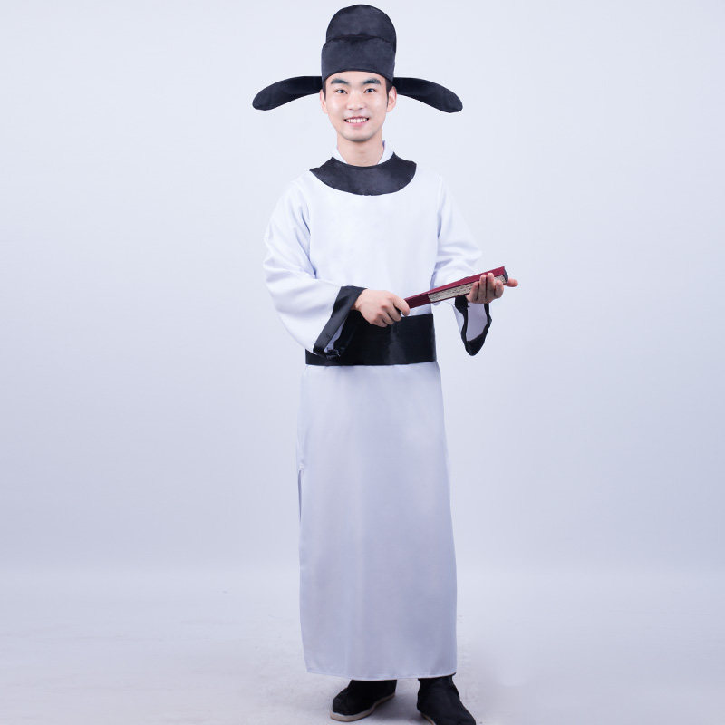 唐代古装汉服成人李白杜甫诗人服装出租 屈原书生话剧演出服租赁