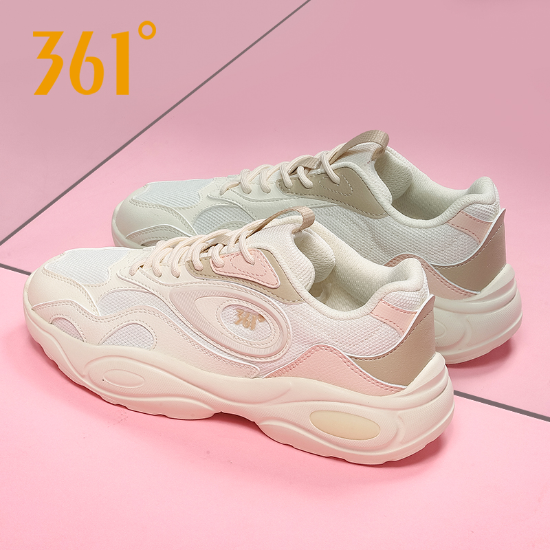 361度女鞋运动鞋2025秋季新款软底网面跑鞋官方正品透气休闲鞋女