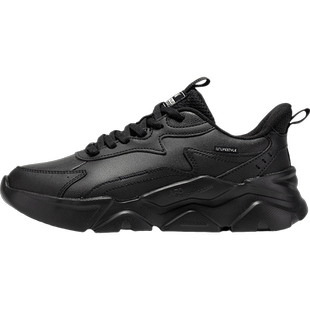 361女鞋跑步鞋2026新款秋春季防水皮面休闲鞋361度官方正品老爹鞋