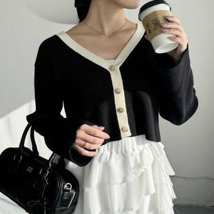 针织开衫 NICE家小香风短款 外套毛衣女 NC家 日单