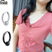 简约圆形小胸针领口防走光饰品领扣胸前扣环配饰帽子包包别针装 饰