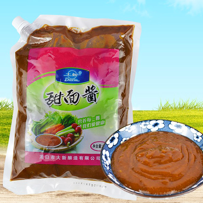 龙口特产大新甜面酱1kg 手抓饼酱 北京烤鸭蘸酱 商用大包装2斤