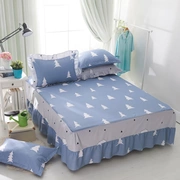 Khăn trải giường bằng vải cotton đơn mảnh 1,2m1,5m1,8m Bộ đồ trải giường bằng vải bông chống bụi có thể tùy chỉnh ba bộ - Váy Petti