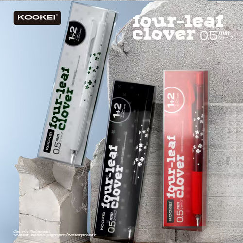 KOOKEI复古四叶草限定速干中性笔