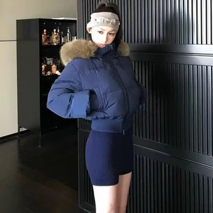 收腰大毛领棉衣保暖棉袄面包服外套女 2025冬季 新款 棉服女短款