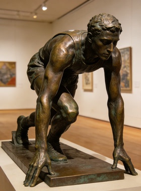 田径运动员仿铜雕塑校园定制