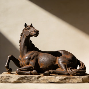 铸铜马古代茶马古道主题金属动物摆件户外码头商业街装饰雕塑工厂