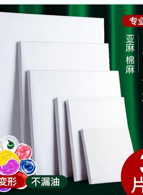 油画框油画布带框肌理丙烯油画板亚麻纯棉实木黑色大尺寸外框免装裱复古圆形迷你定制油画框材料