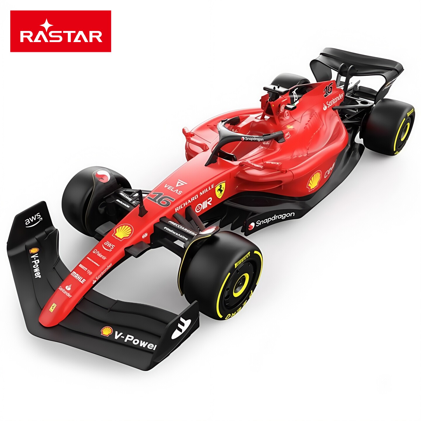 rastar星辉遥控车模法拉利F1-75方程式赛车玩具节日礼物摆件1:18