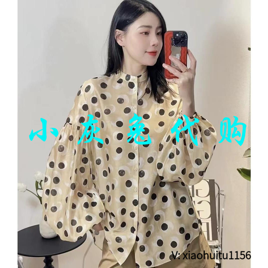 小灰兔正品代购波点长袖衬衫