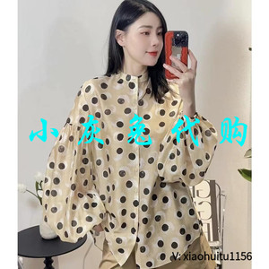 小灰兔正品代购波点长袖衬衫