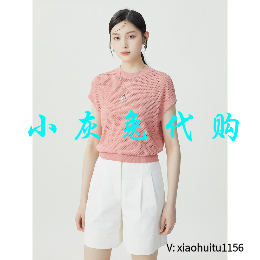 小灰兔专柜正品代购2026夏款针织粉色短袖T恤1399719-1t56855-003
