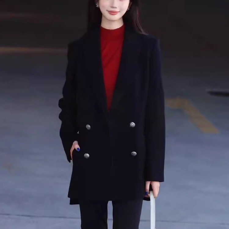 小灰兔专柜正品代购2026秋季新款1双排扣西装外套女1400024