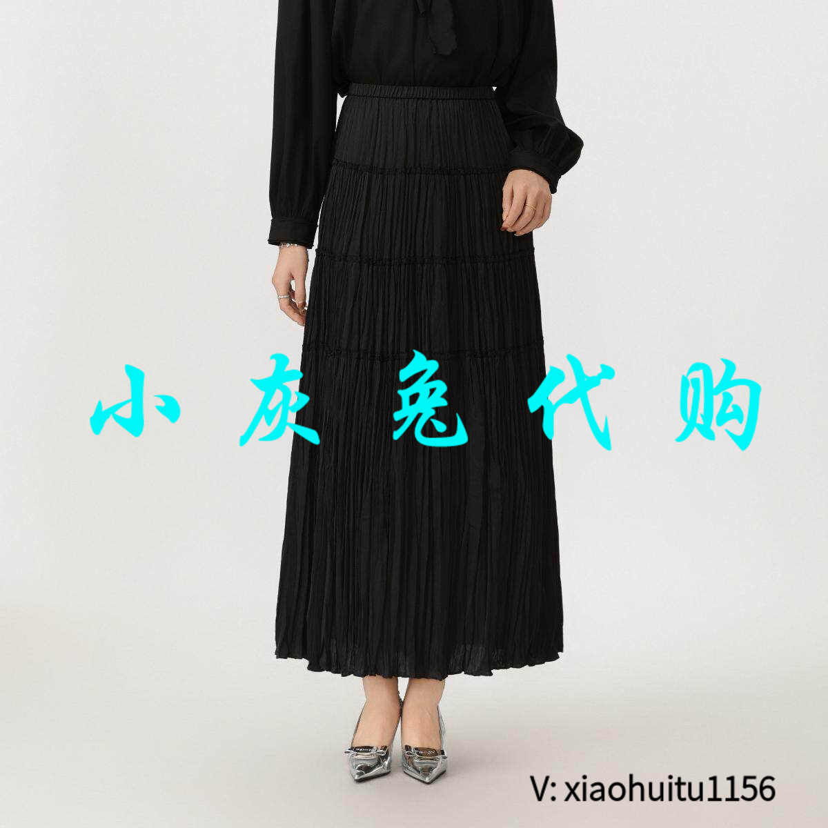 小灰兔专柜正品代购2026夏季新款半身裙百褶裙女520136-1127811