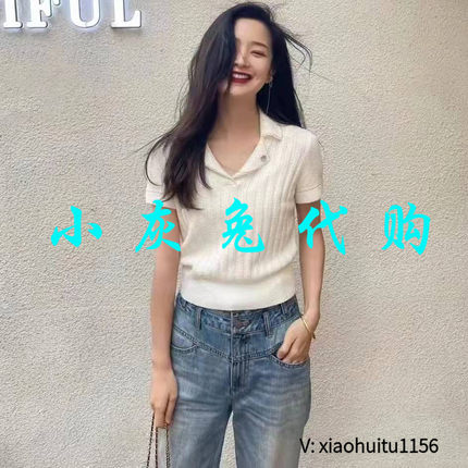小灰兔专柜正品代购2026夏POLO领短袖针织T恤1399554-1T40071-003