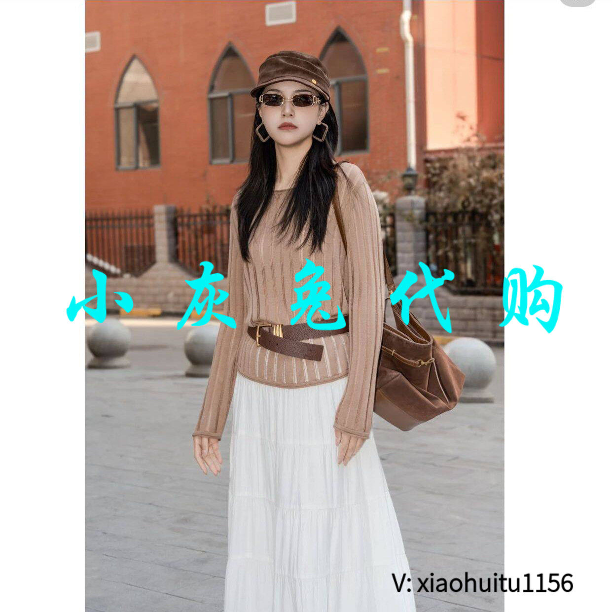 小灰兔专柜正品代购2026春新款时尚宽松镂空轻薄针织衫上衣138147