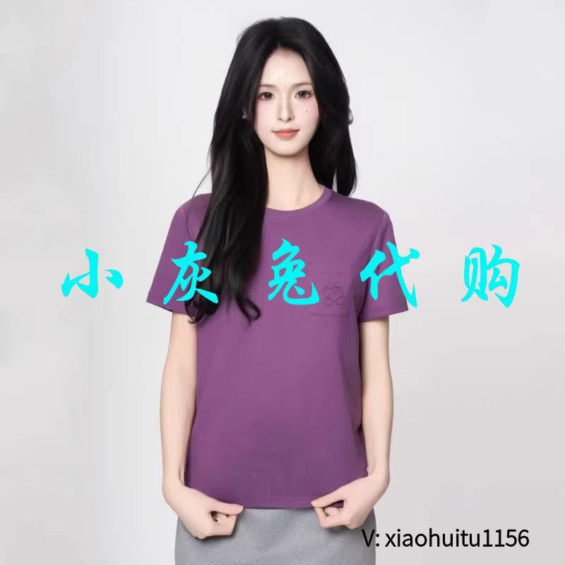 小灰兔正品代购专柜同款2025夏装宽松休闲圆领灰色短袖T恤530061