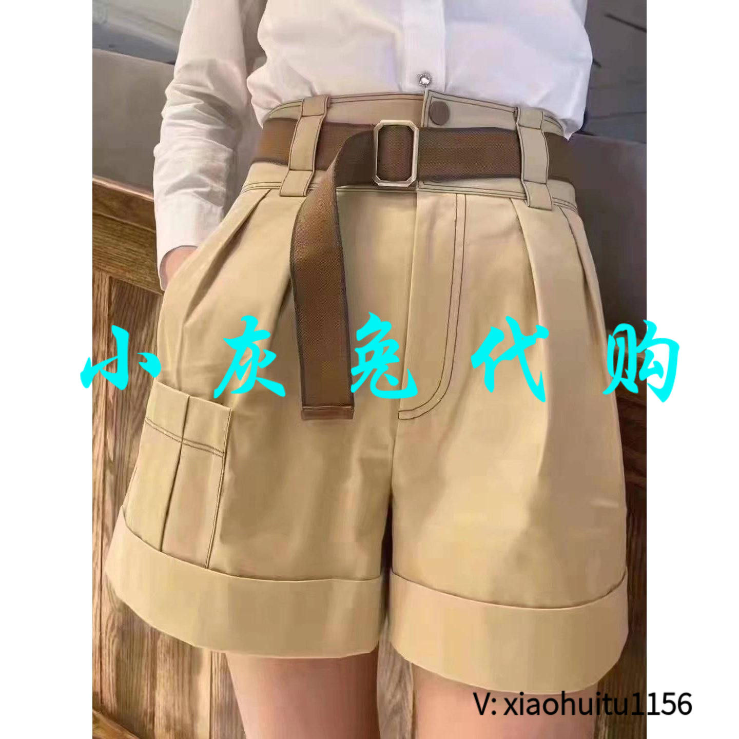 小灰兔正品代购短裤卡其